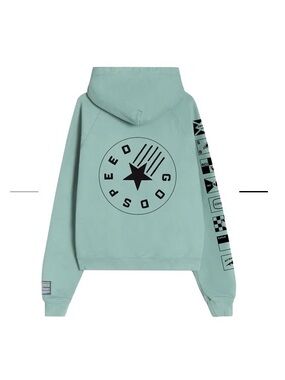 Reese Cooper Flags Hooded Sweatshirt 'Green Size XS